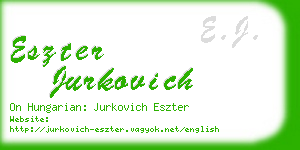 eszter jurkovich business card